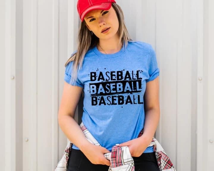 Baseball Stacked Black Design