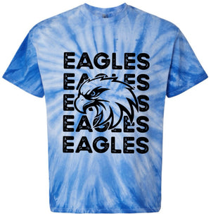 Eagles Blue Tie Dye Black design