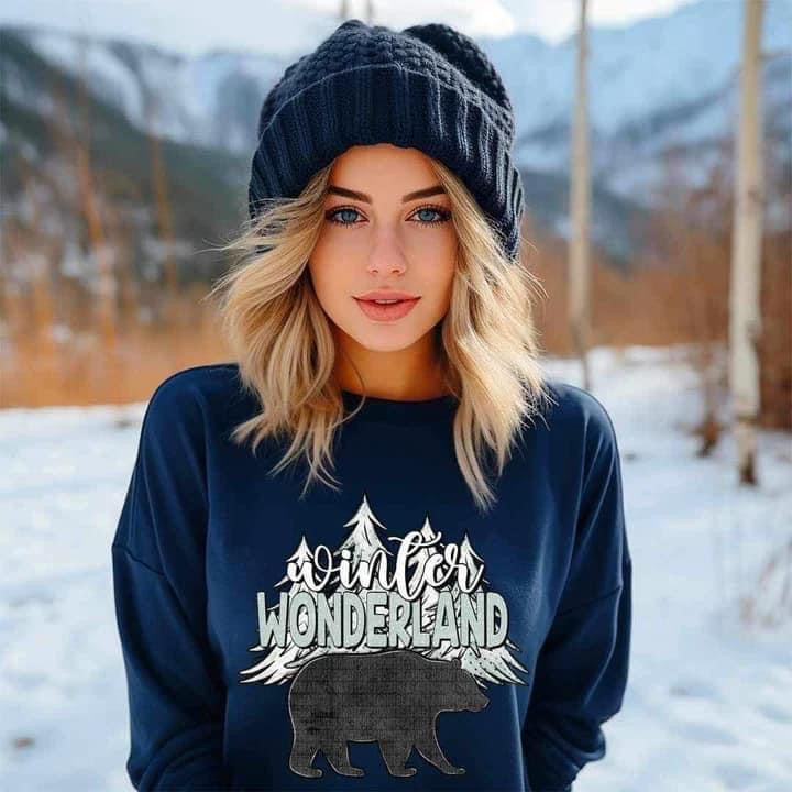 Winter Wonderland with Bear Long Sleeves