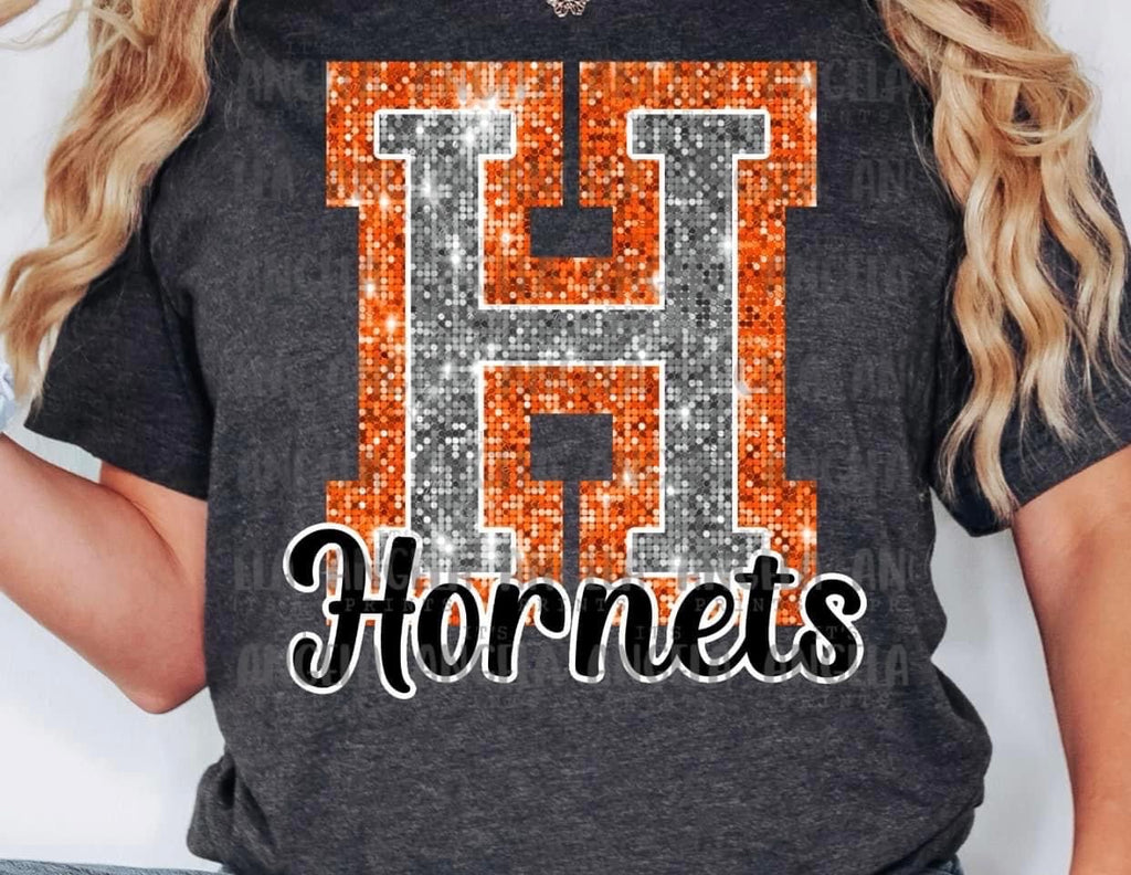 Hornets Faux Glitter H