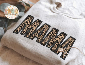 Leopard Mama Faux Embroidery