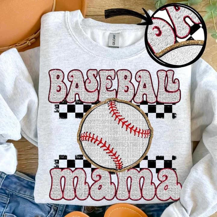 Baseball Mama Faux Glitter