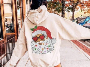 Santa Heart Glasses Hoodie