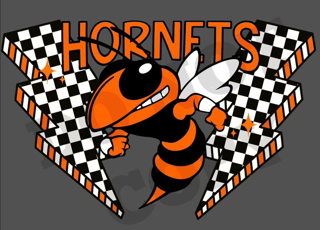 Hornets Checkered Lightning Orange