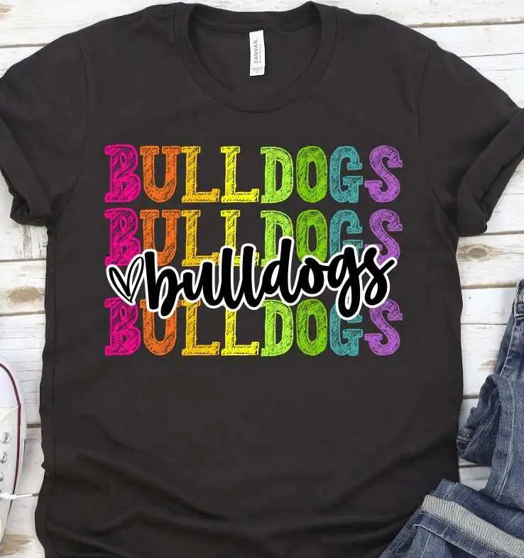 Bulldogs rainbow stacked