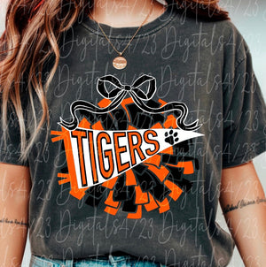 Tigers Pom Pom Pennant Youth Comfort Colors