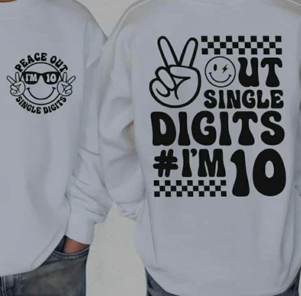 Peace Out Single Digits Long Sleeves