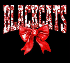 Blackcats Red with Bow Comfort Colors