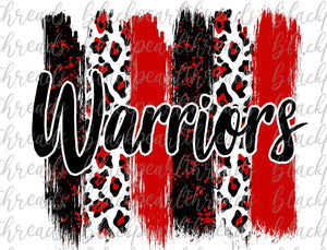 Warriors Brushstrokes Red