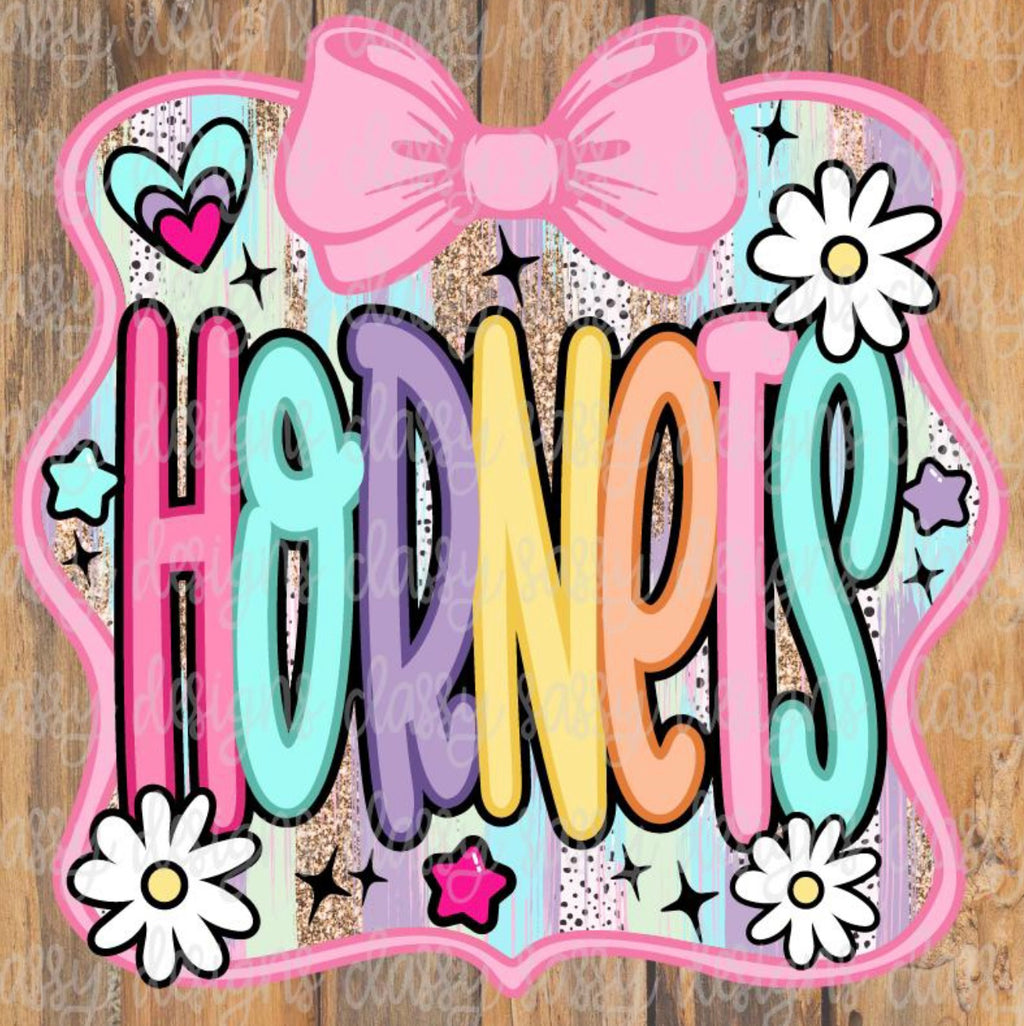 Hornets Pastels With Flowers and Bow