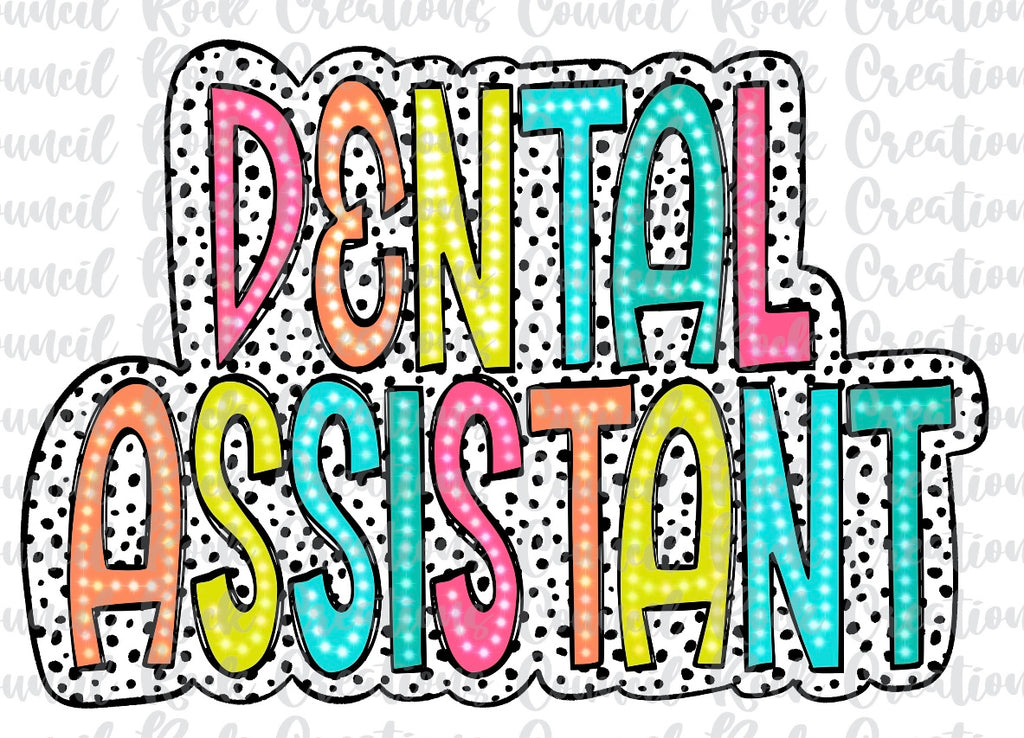 Dental Assistant Bright & Polka Dot