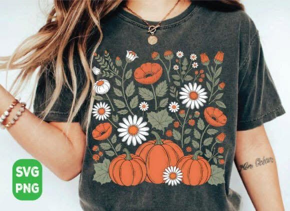 Pumpkins and Daisies
