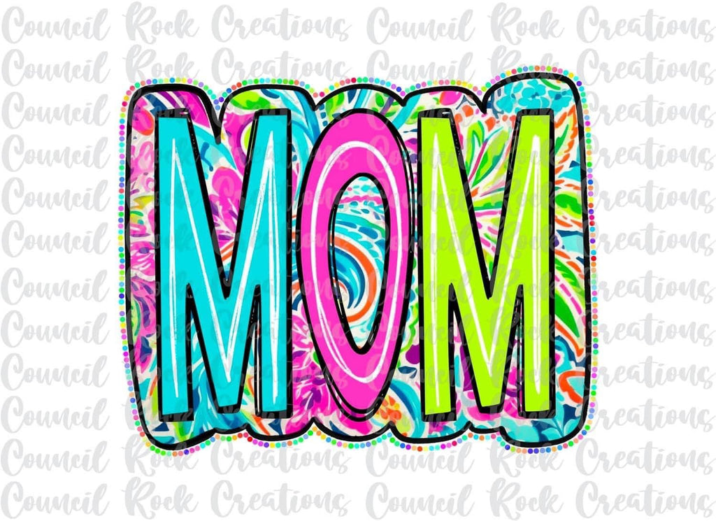 Mom Bright Swirl Colors