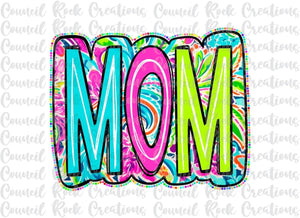 Mom Bright Swirl Colors