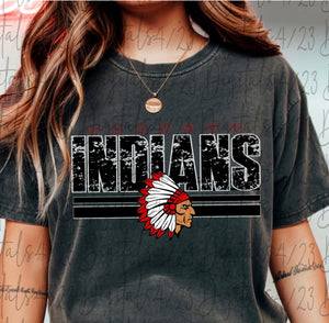 Jackson Indians Striped Comfort Colors