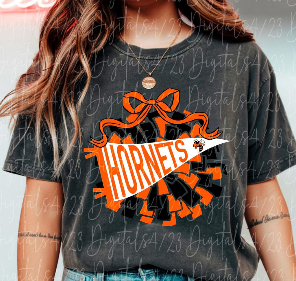 Hornets Coquette Pom pom Pennant Comfort Colors