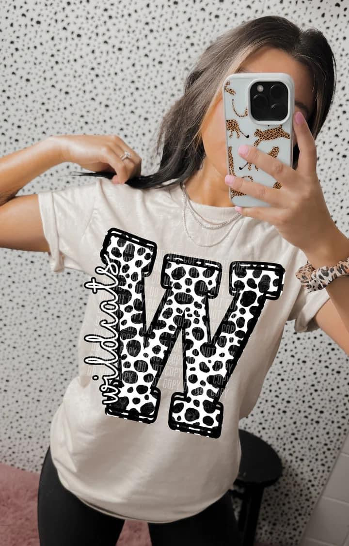 W Wildcats Dalmation Dot