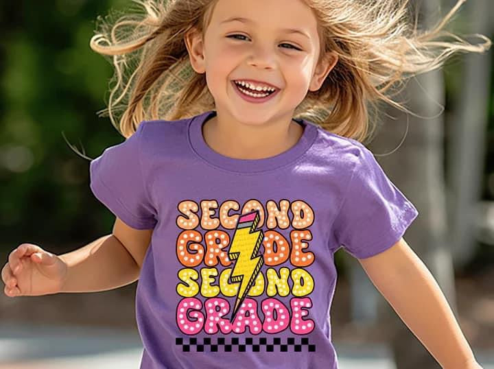 Second Grade Stacked Lightning Pencil (girl)