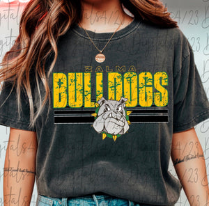 Zalma Bulldogs Strips Comfort Colors