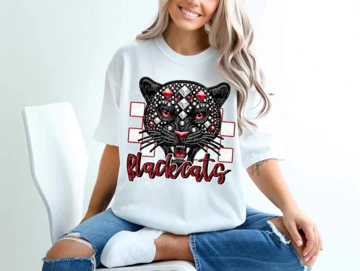 Blackcats Rhinestone Head