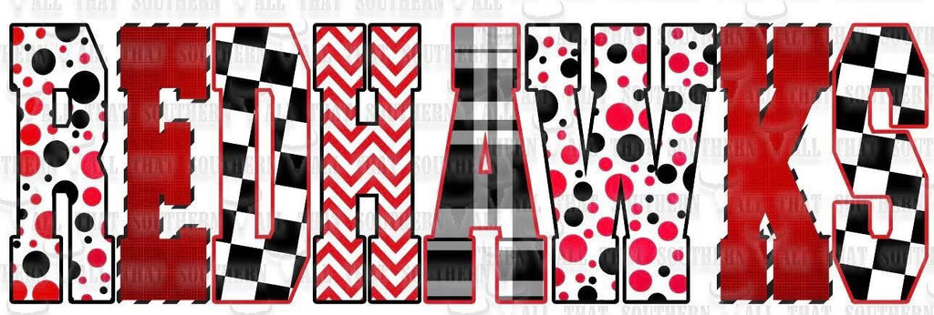 Redhawks Doodle Letters