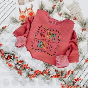 Merry & Bright Comfort Colors Sweatshirt