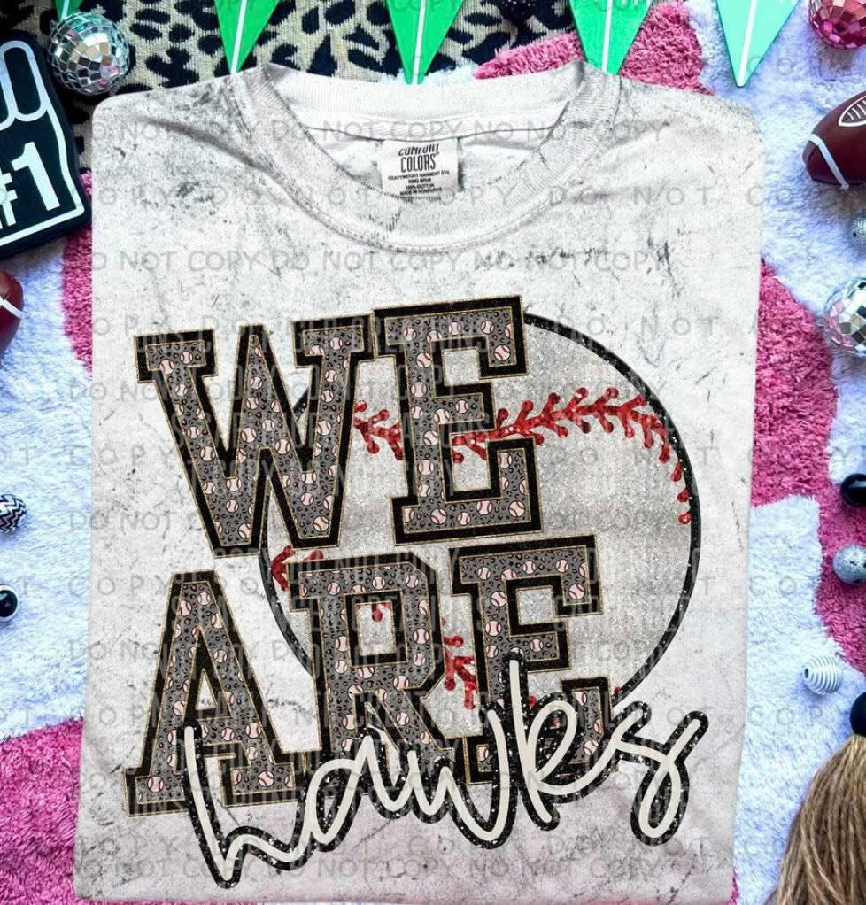 We Are Hawks Baseball Comfort Colors