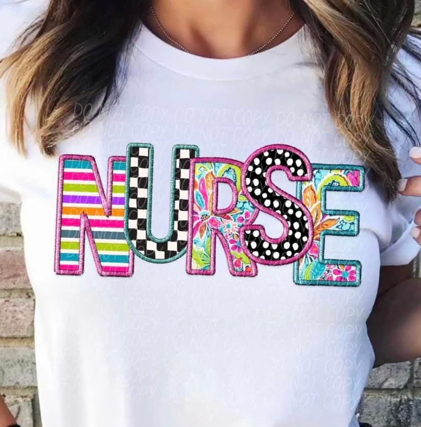 Nurse (Berry, teal and black)