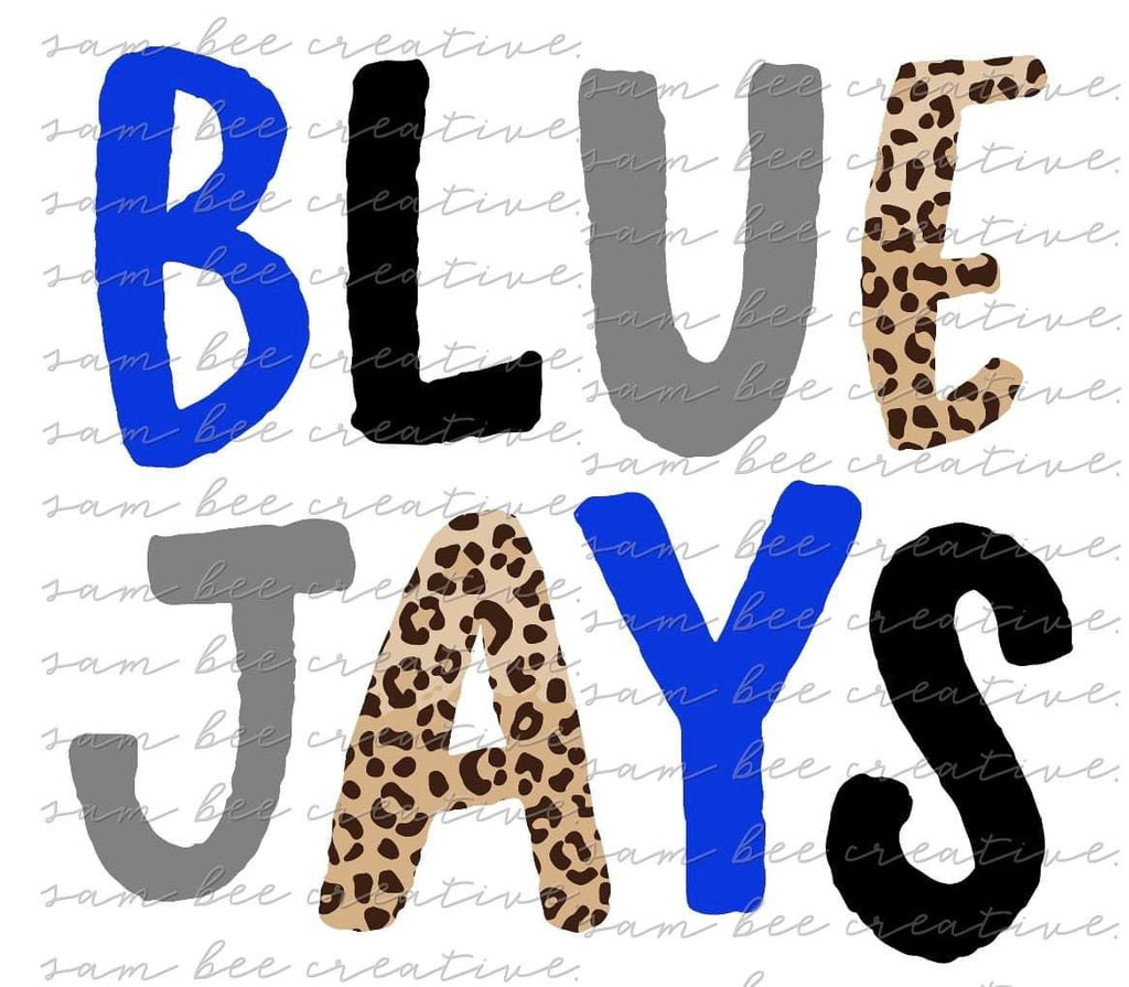 Blue Jays Blue Leopard Black