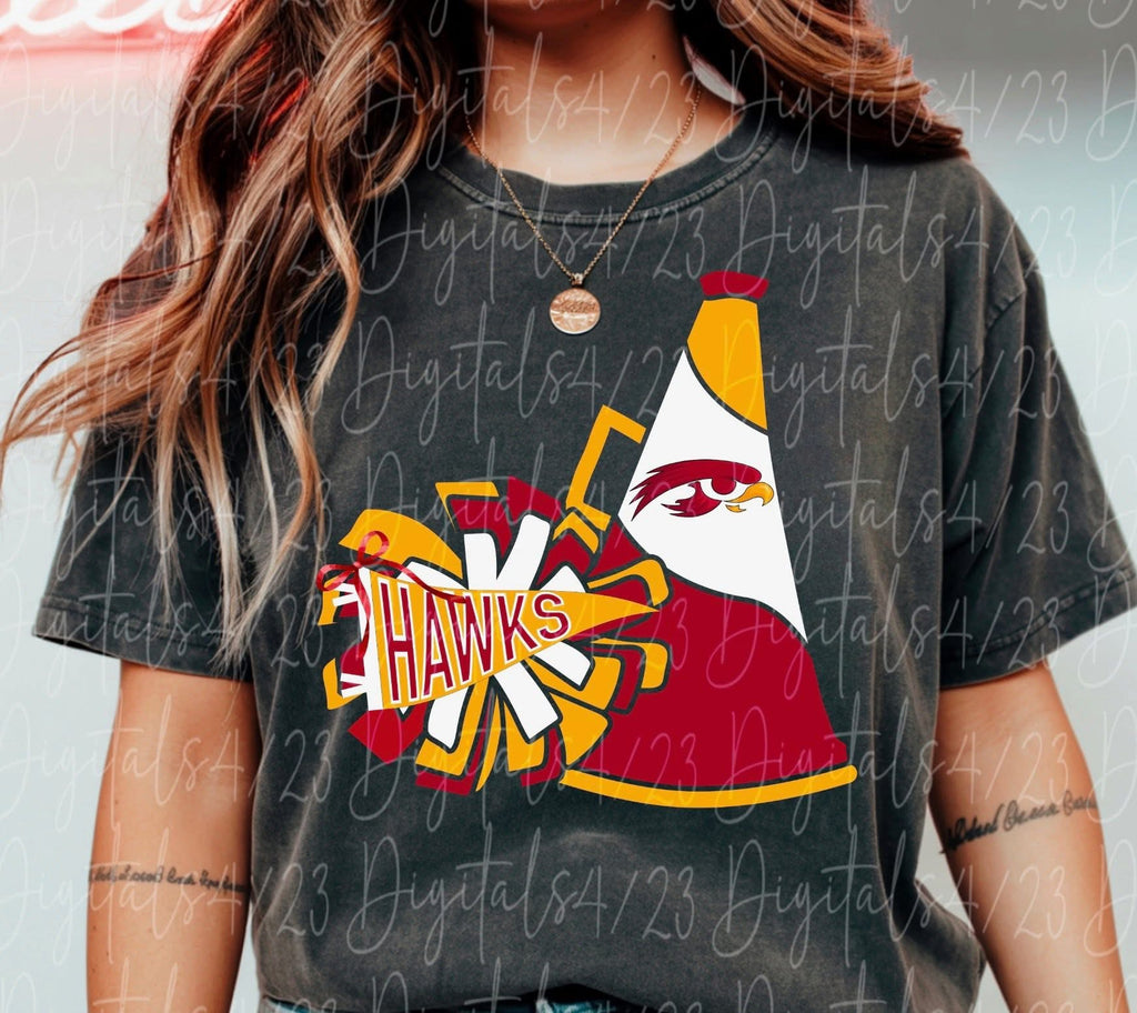 Hawks Cheer Comfort Colors