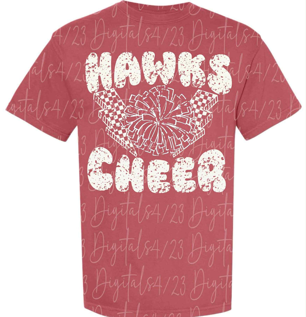 Hawks Cheer Lightning Comfort Colors