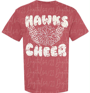 Hawks Cheer Lightning Comfort Colors