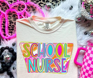 School Nurse Bright with background