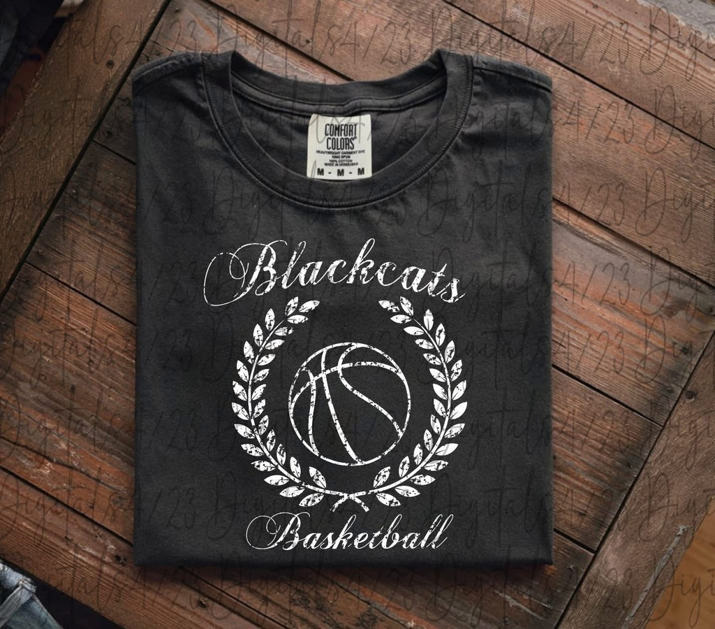 Blackcats Basketball Laurel Wreath Comfort Colors