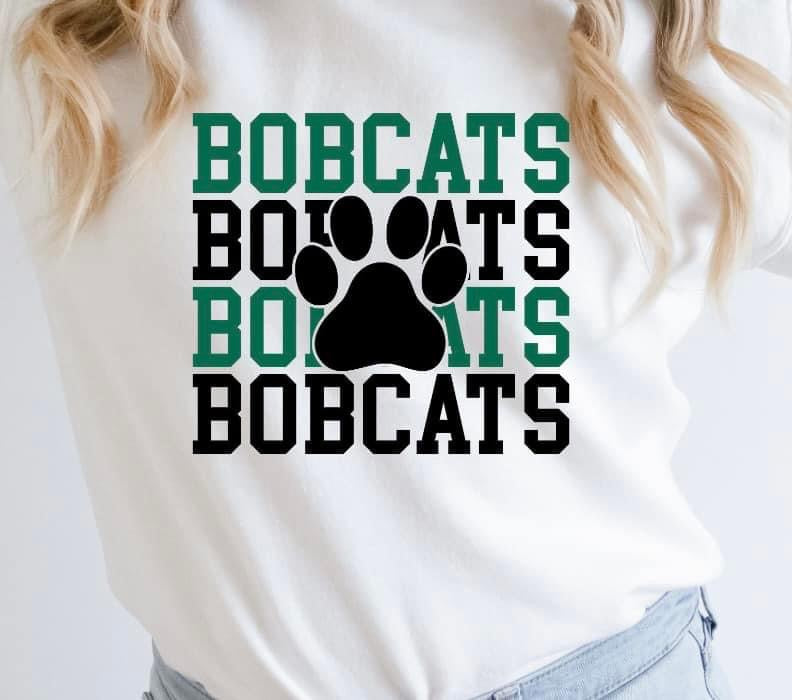 Bobcat Green & Black Stacked