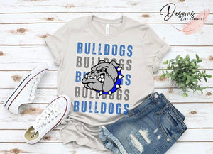 Bulldogs Blue/Grey Stacked