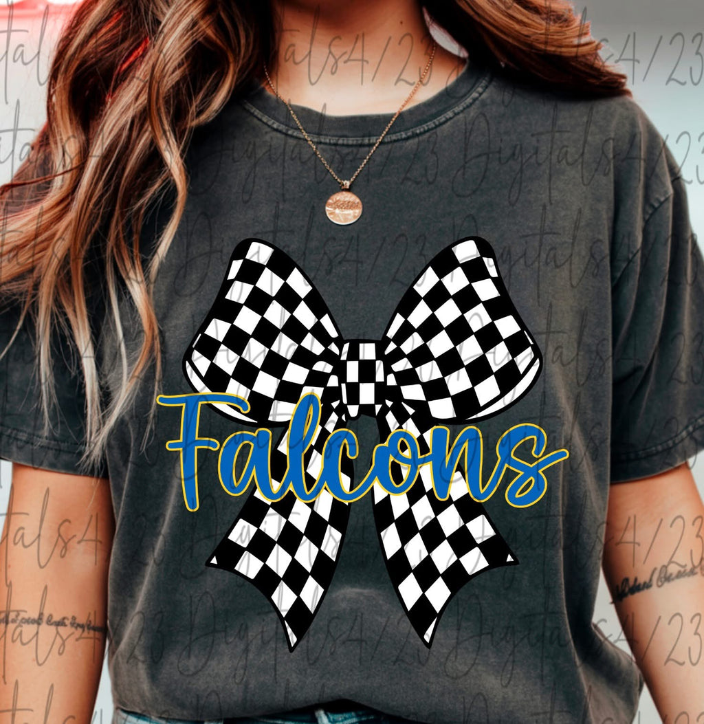 Falcons Checker Bow Comfort Colors