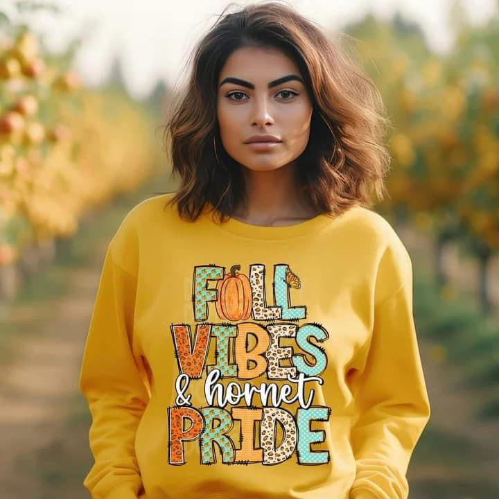 Fall Vibes & Hornet Pride Long Sleeves