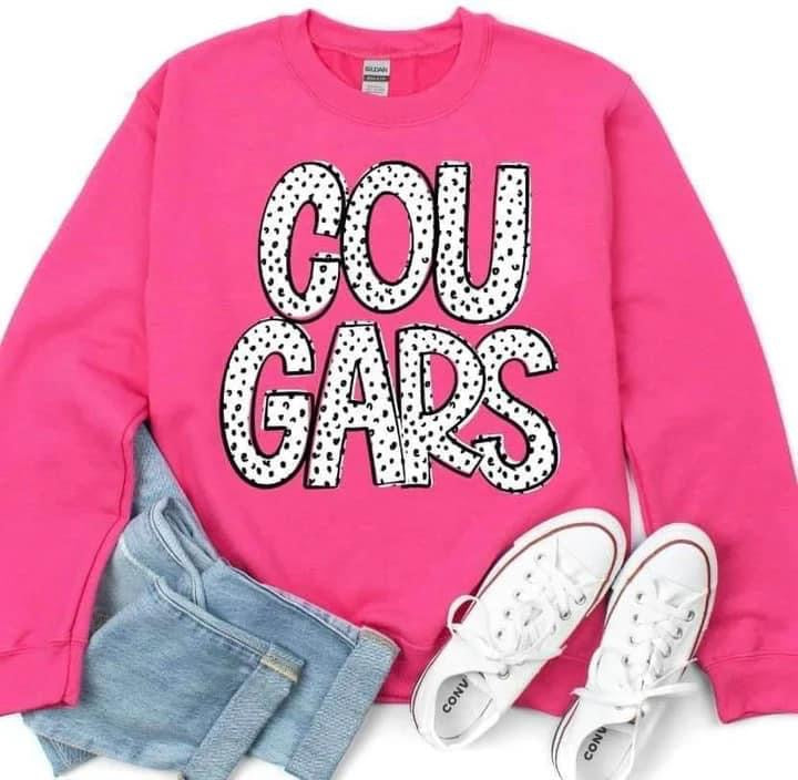 Cougars Dalmatian Dot Sweatshirt