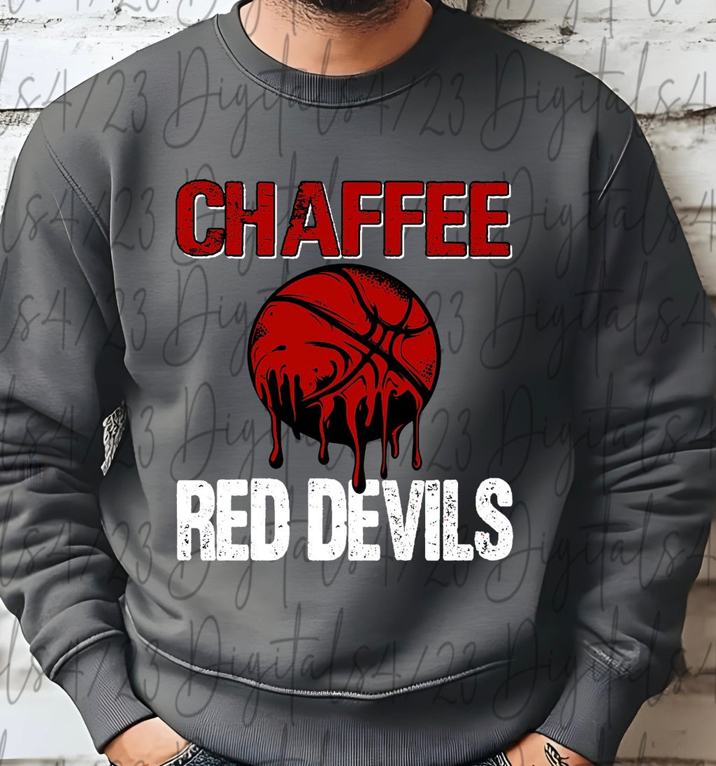 Chaffee Red Devils Drip Basketball with name