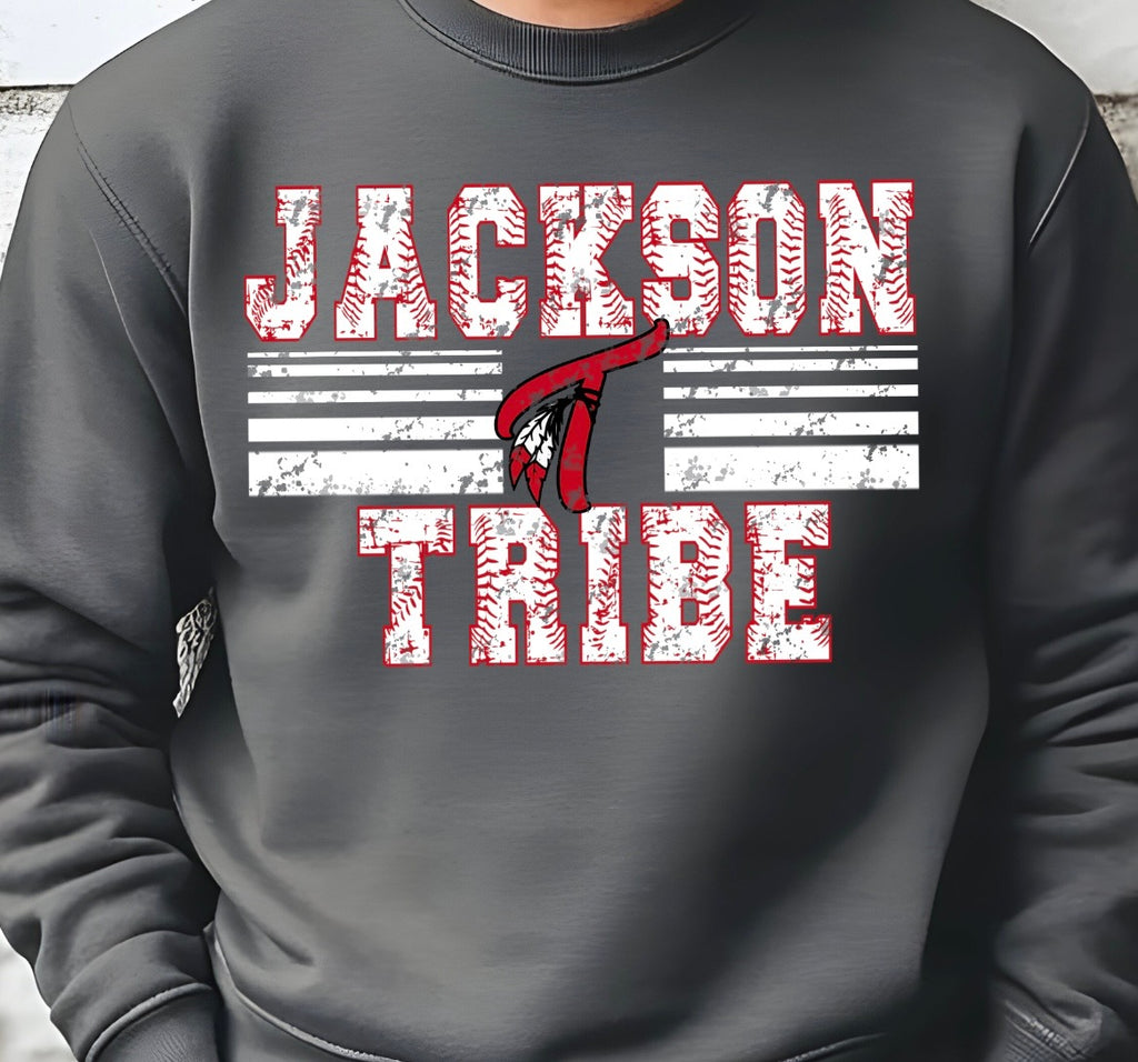 (Copy) Jackson Tribe Baseball Font with name on back Hoodie