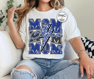 Cheer Mom Lightning Blue