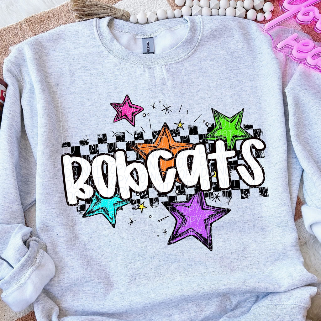 Bobcats Stars and Checkered