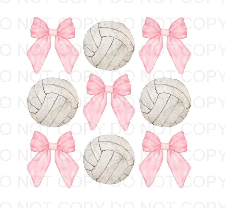 Volleyball and bows collage