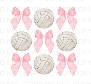 Volleyball and bows collage
