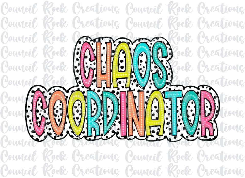 Chaos Coordinator polka dots and color