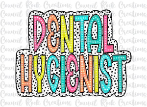 Dental Hygenist polka dot & color