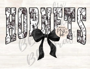 Hornets Bow Black