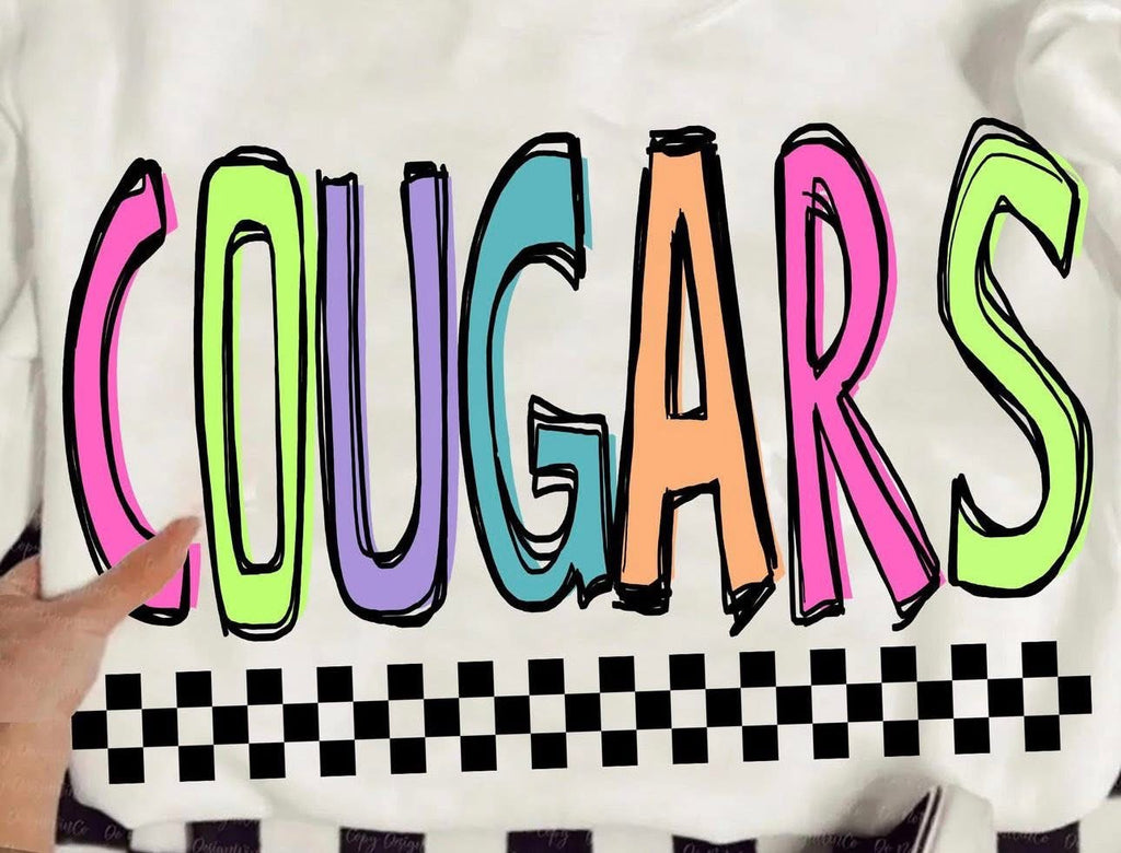 Cougars Bright outlined in black