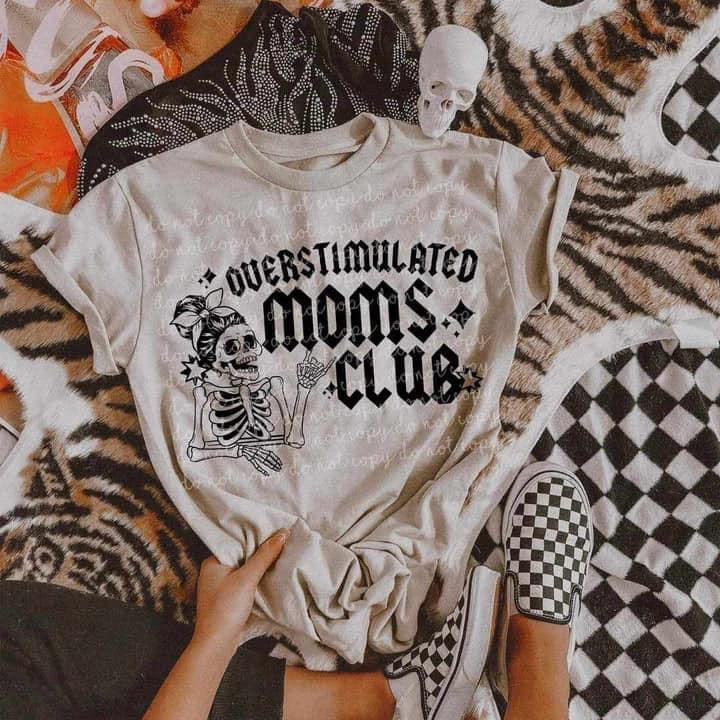 Overstimulated Moms Club Black Ink